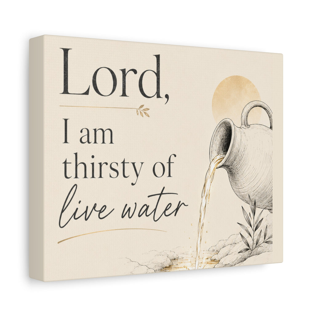 Lord, I Am Thirsty for Living Water – Scripture Canvas Wall Art