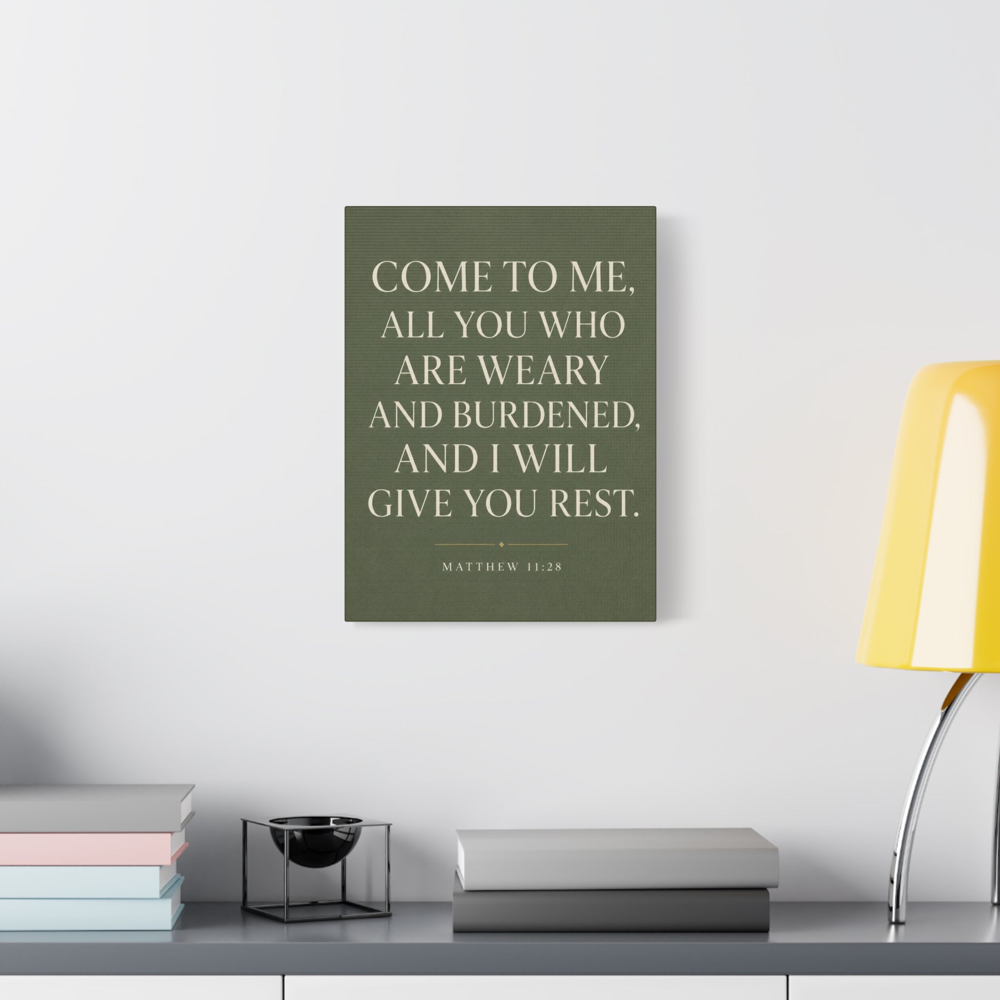 Come to Me, All Who Are Weary – Matthew 11:28 Canvas Wall Art