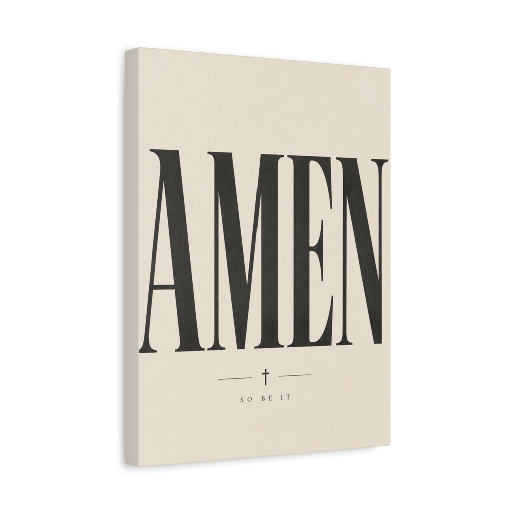 Amen – Bold Faith Typography Canvas Wall Art