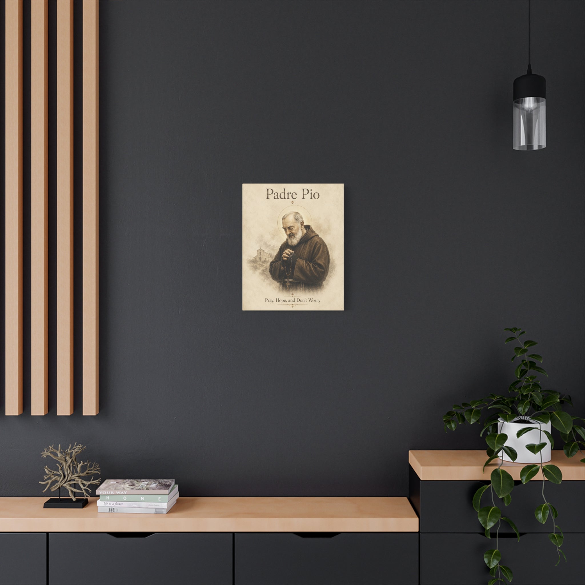 Padre Pio – Pray, Hope, and Don't Worry Canvas Print