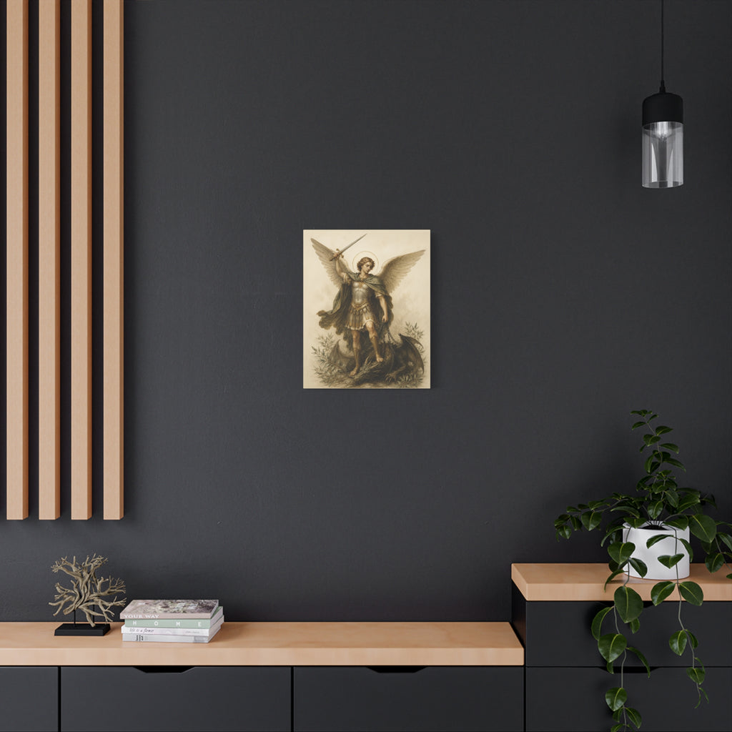 Saint Michael the Archangel – Warrior Canvas Print (Color)