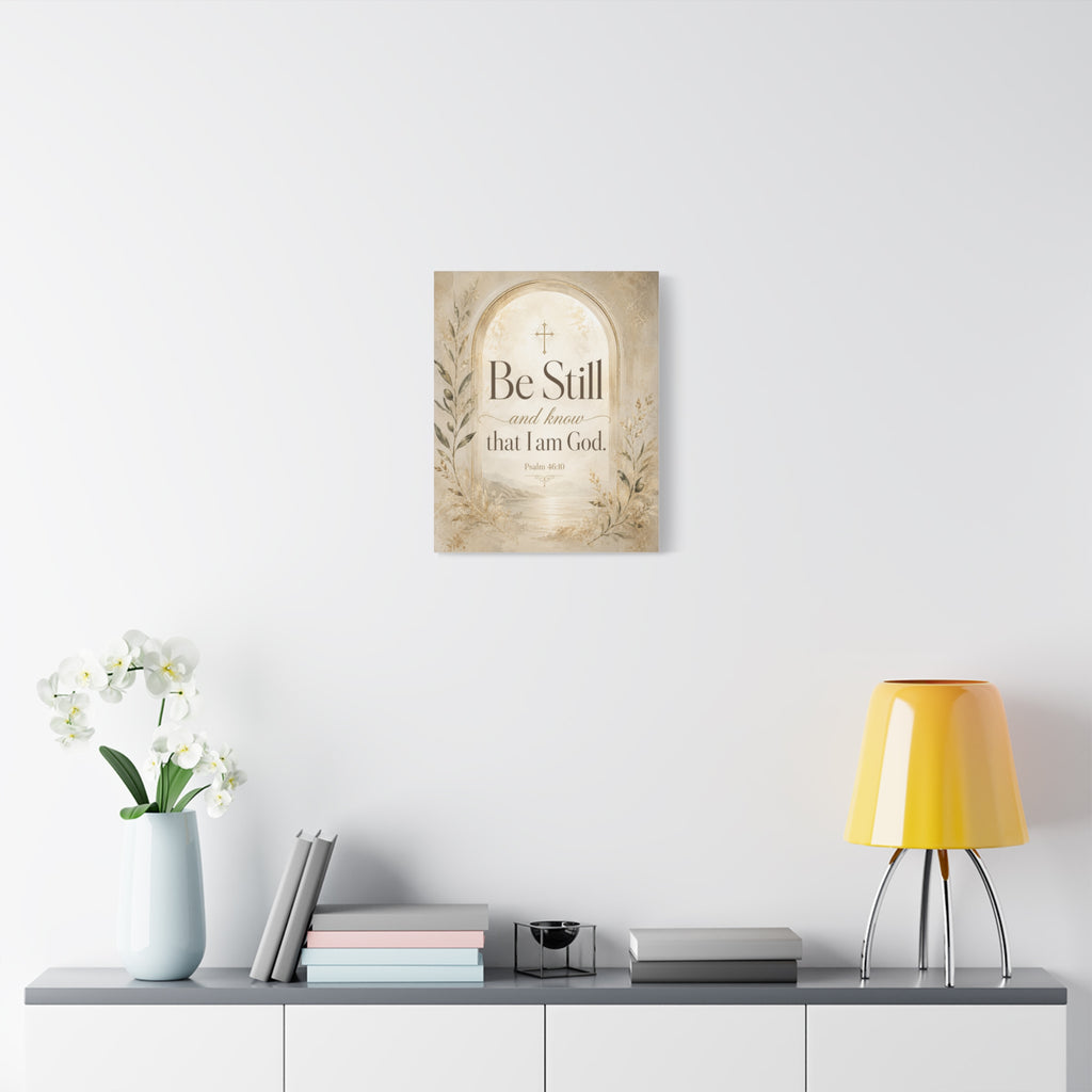 Be Still and Know Psalm 46:10 Christian Canvas Wall Art