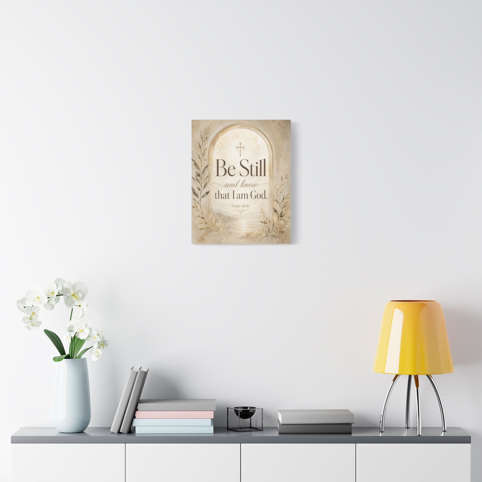 Be Still and Know Psalm 46:10 Christian Canvas Wall Art