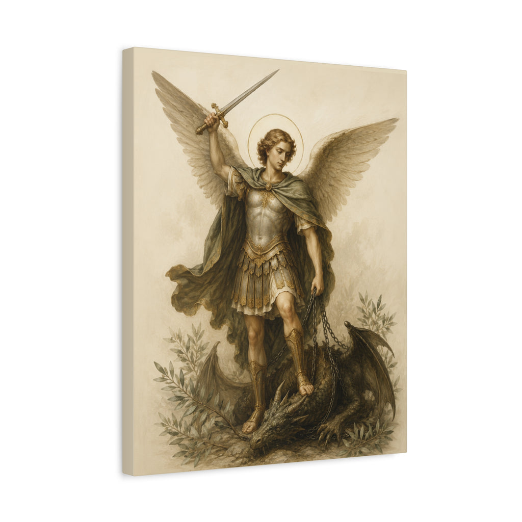 Saint Michael the Archangel – Warrior Canvas Print (Color)