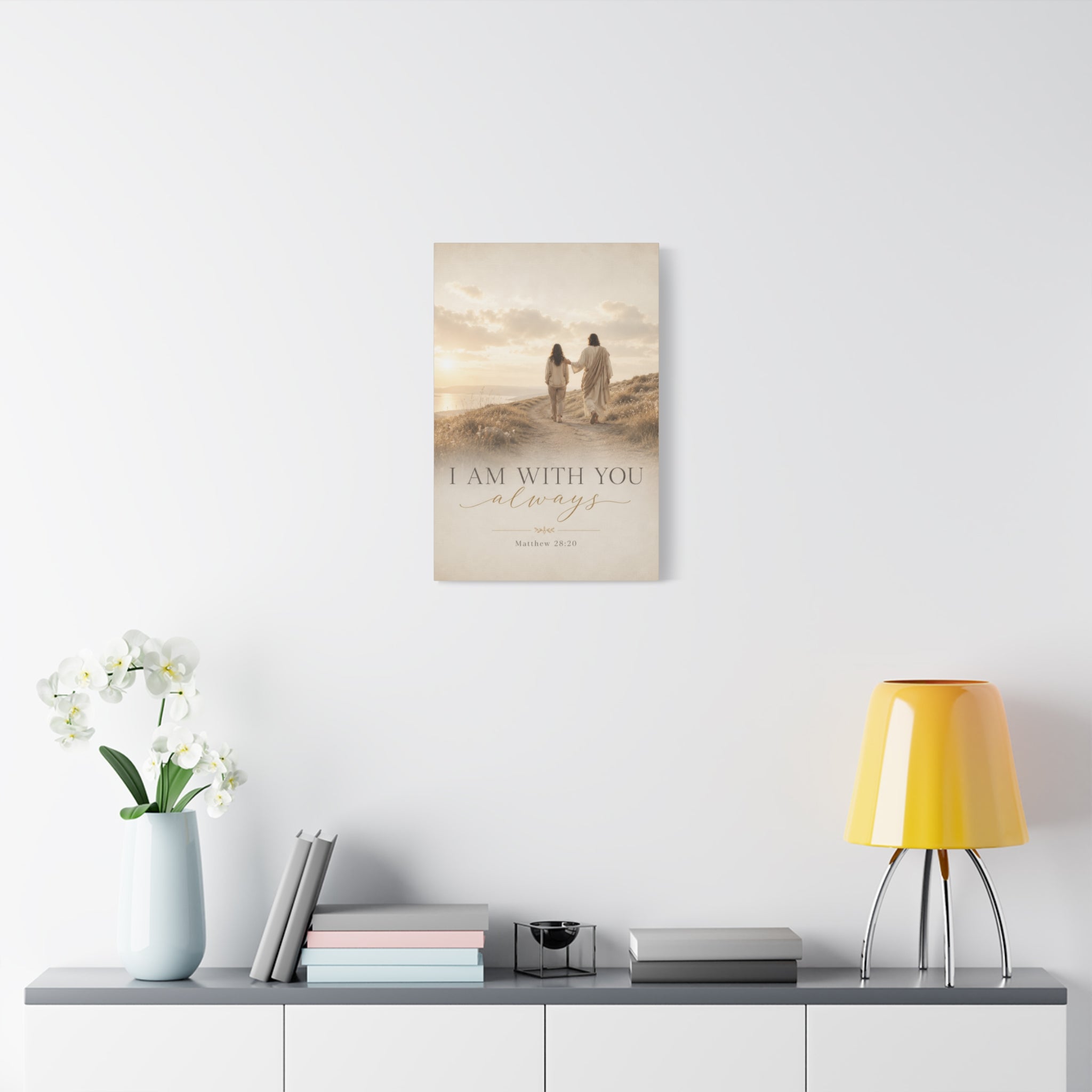 Canvas Wall Art — "I Am With You Always" Matthew 28:20 Inspirational Canvas