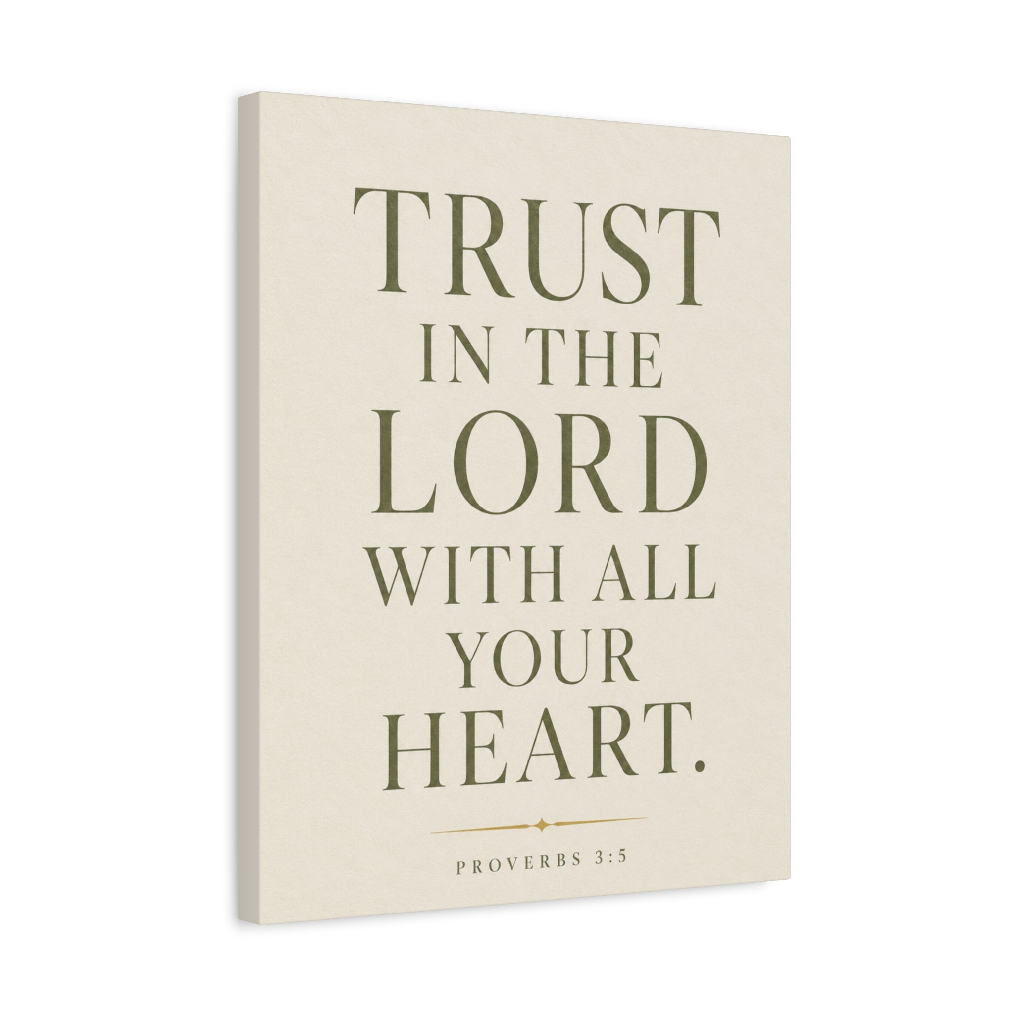 Trust in the Lord - Proverbs 3:5 Matte Canvas Wall Art