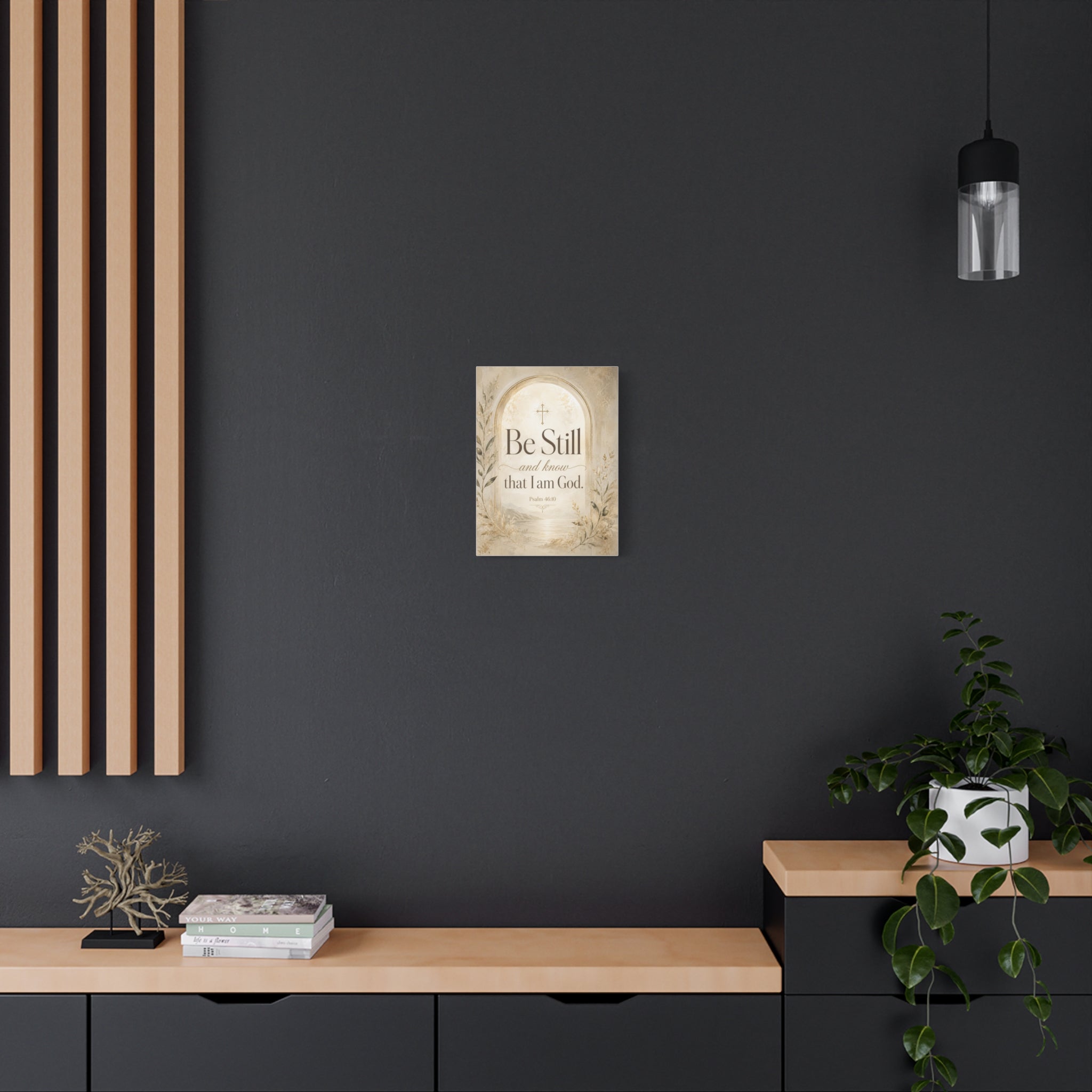 Be Still and Know Psalm 46:10 Christian Canvas Wall Art