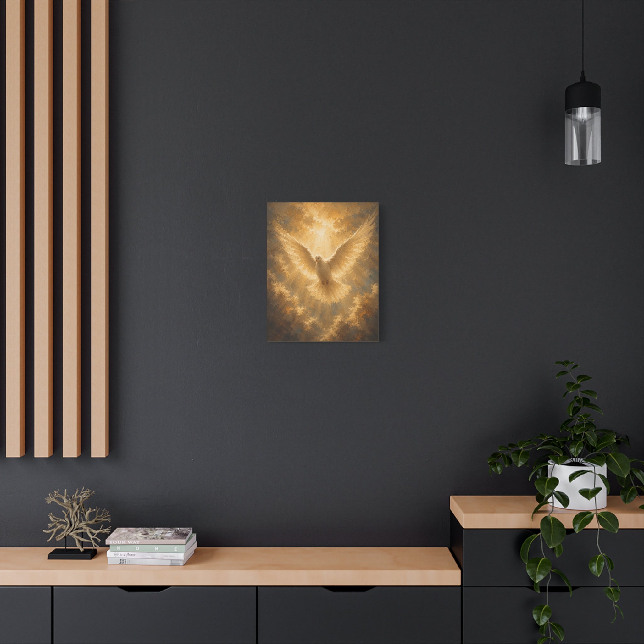 Holy Spirit Dove Christian Canvas Wall Art. Sacred Religious Art