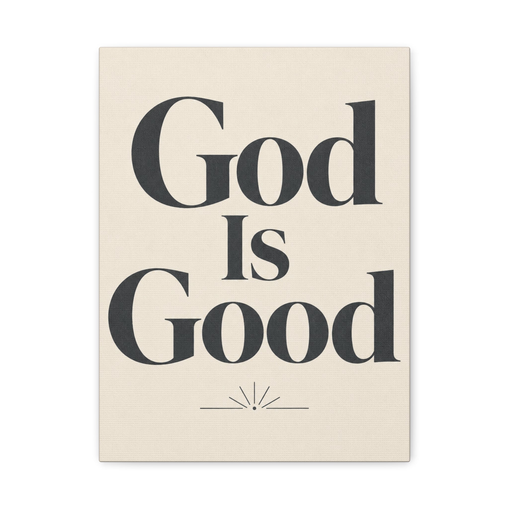 God Is Good – Modern Faith Typography Canvas Wall Art