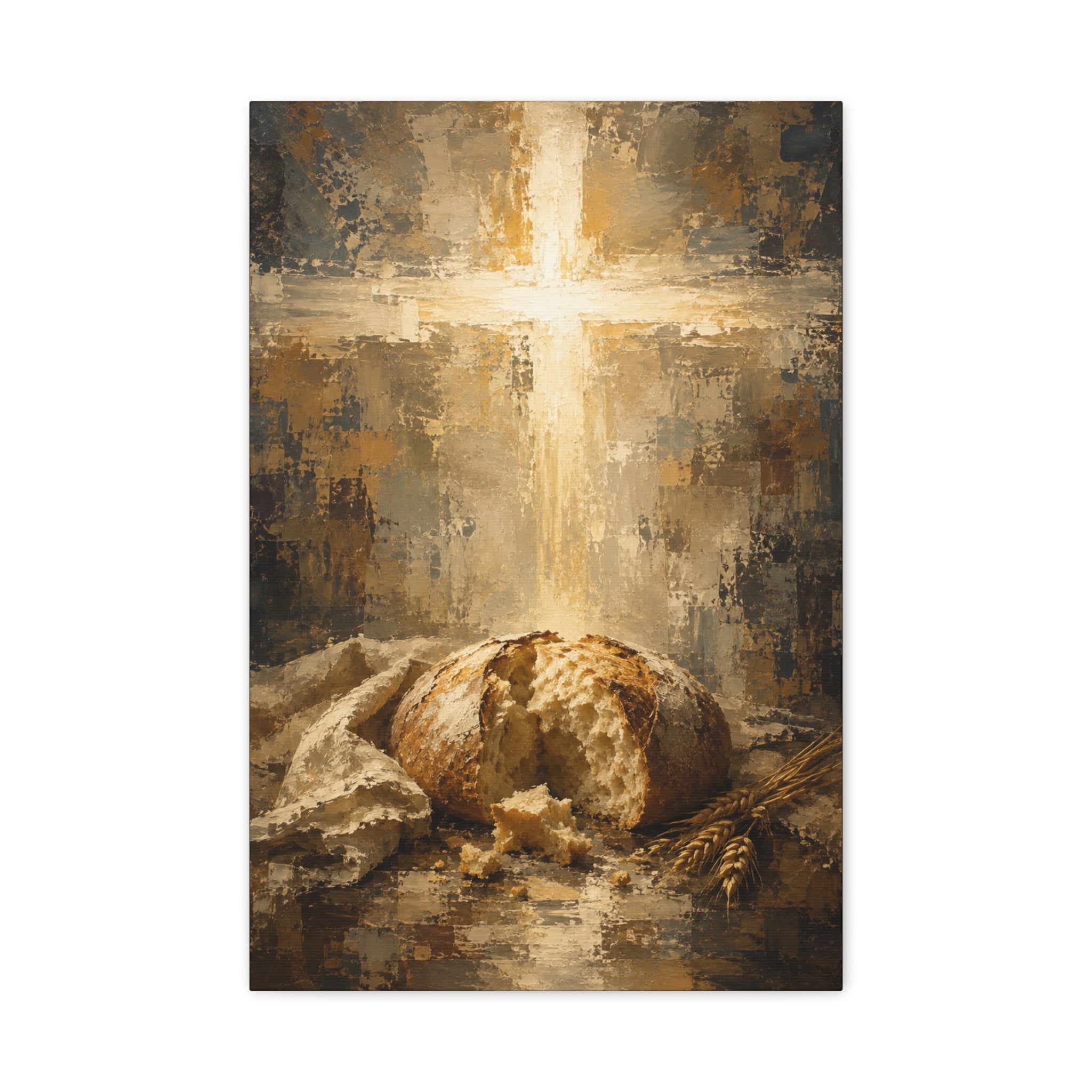 read of Life Christian Canvas Wall Art. Eucharistic Sacred Art