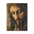 Abstract Jesus Portrait Christian Canvas Wall Art. Modern Religious Art