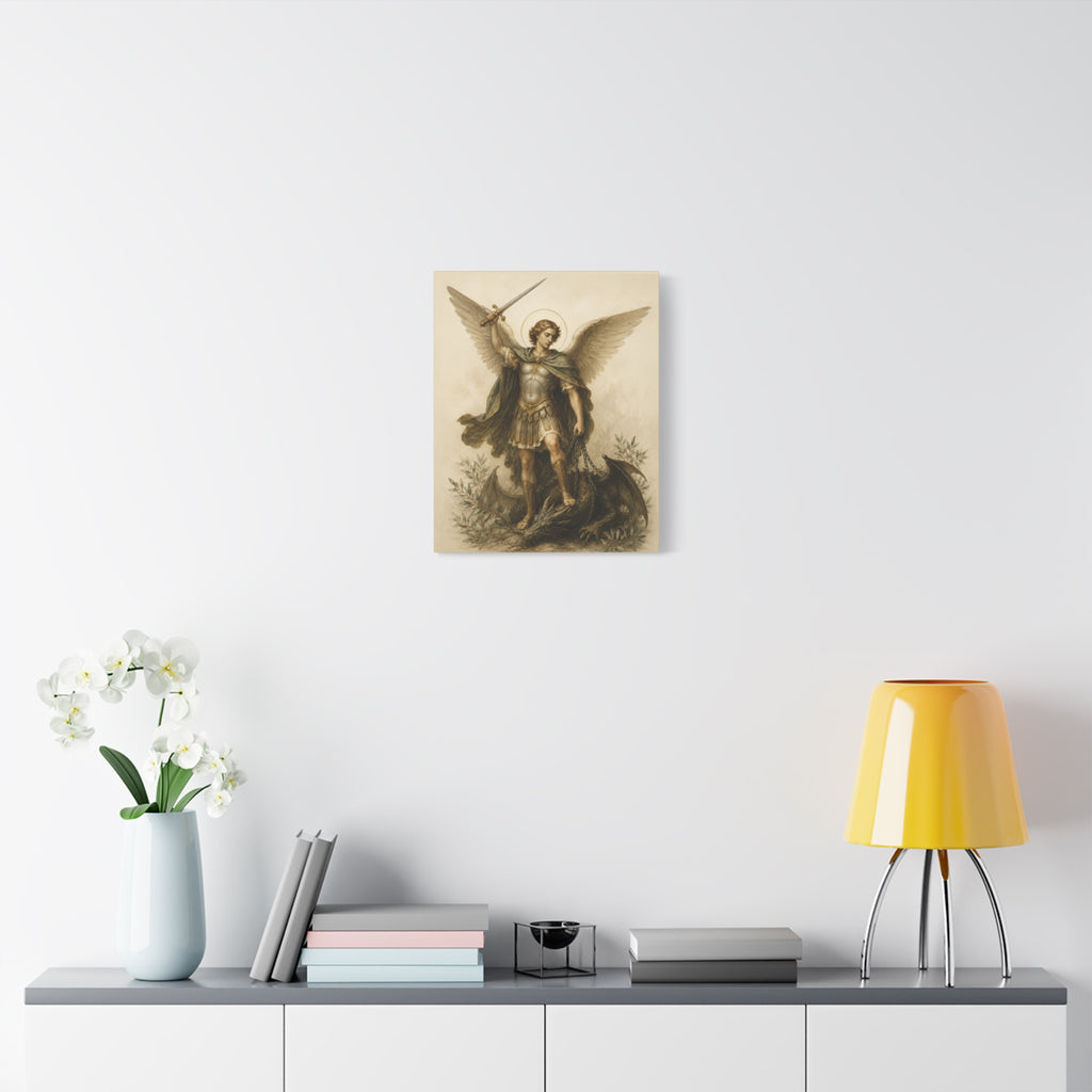 Saint Michael the Archangel – Warrior Canvas Print (Color)