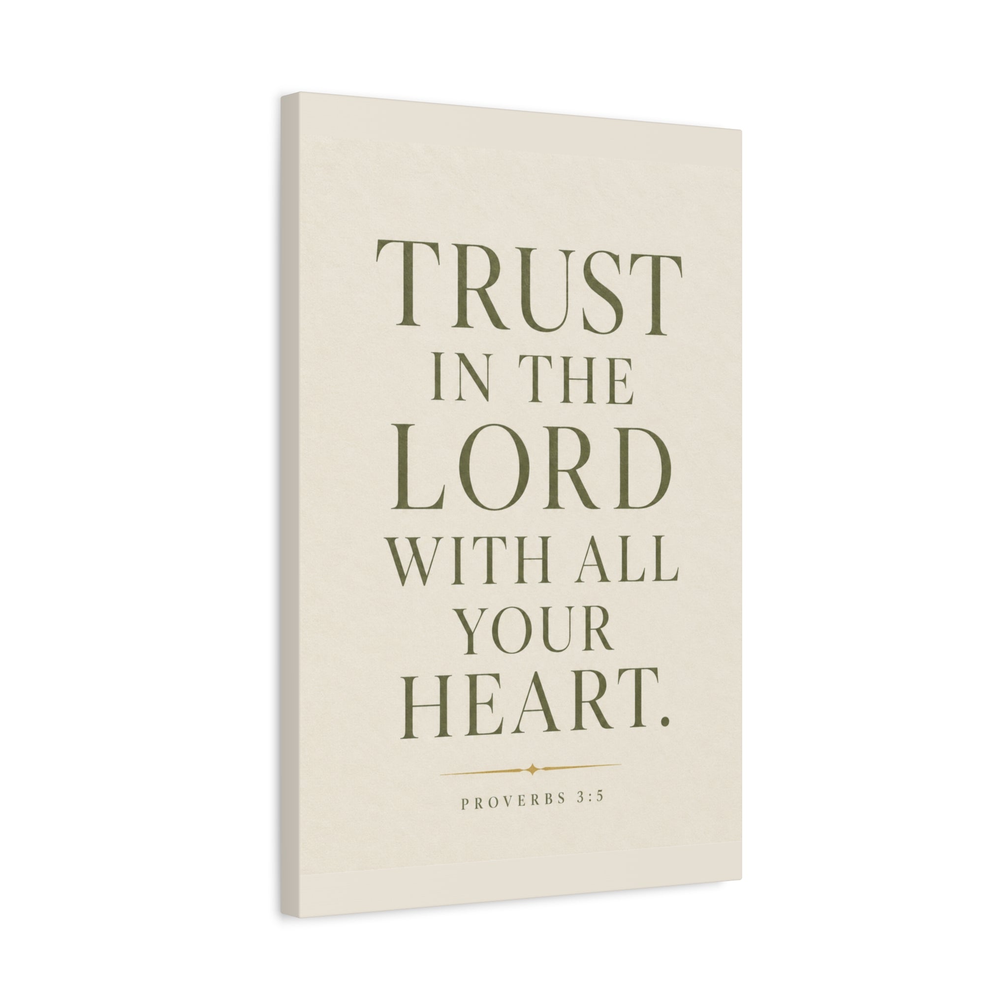 Trust in the Lord - Proverbs 3:5 Matte Canvas Wall Art