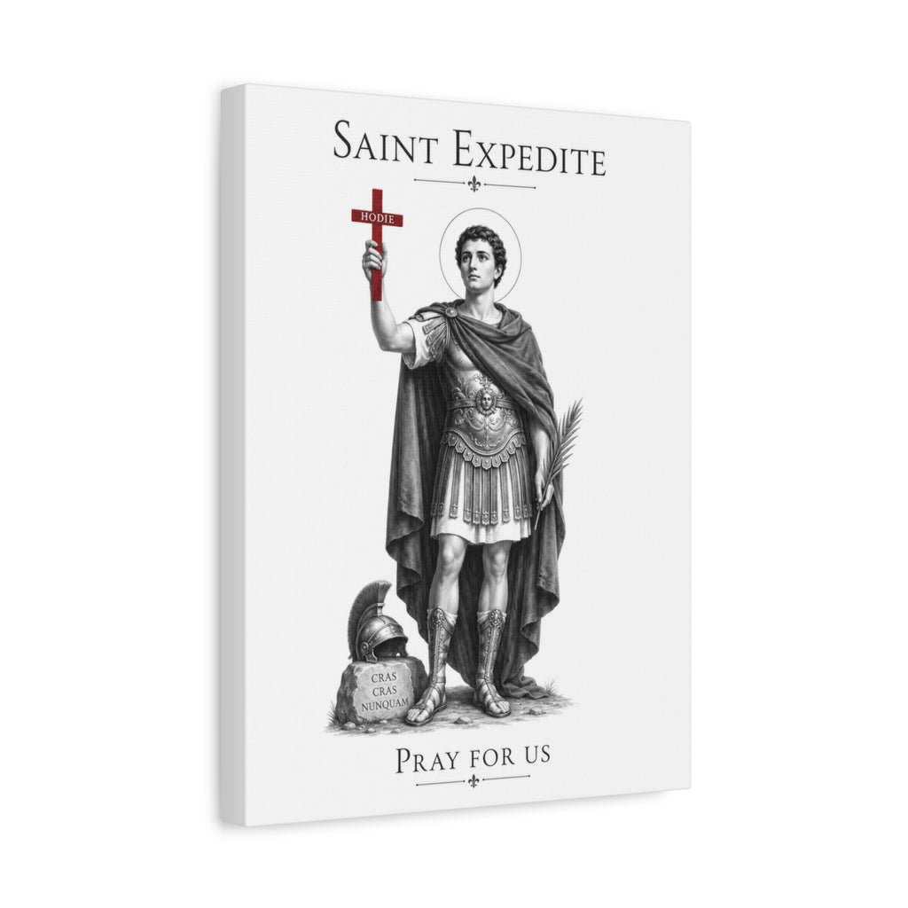 Saint Expedite – Pray for Us Canvas Print