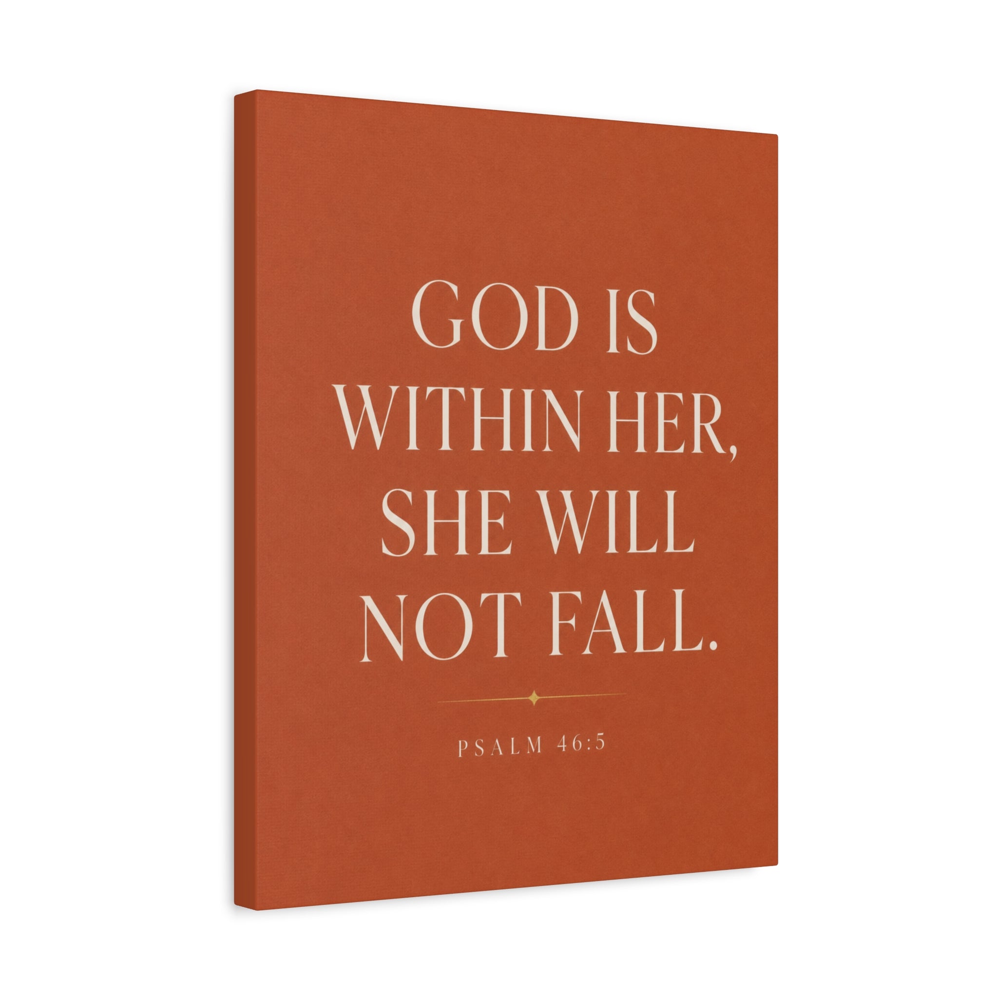 God Is Within Her Psalm 46:5 Matte Canvas Wall Art