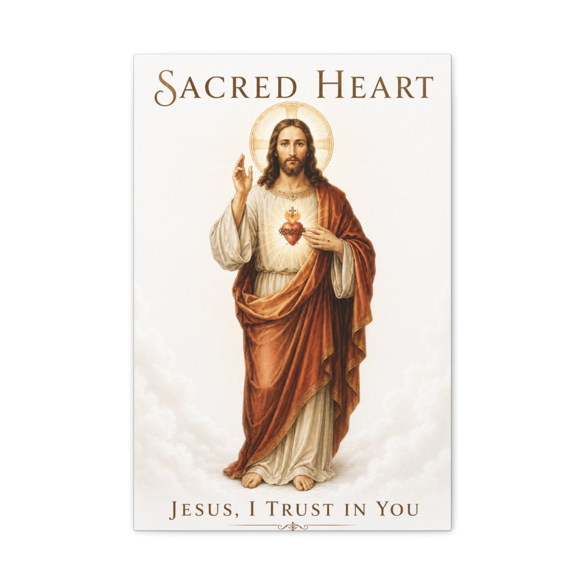 Sacred Heart of Jesus – Jesus, I Trust in You Canvas Print (Color)