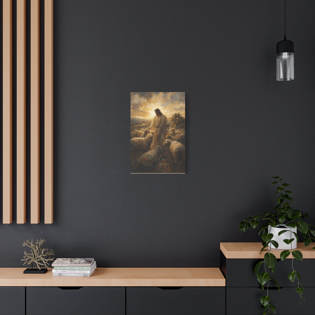 Jesus the Good Shepherd Christian Canvas Wall Art |Sacred Religious Art