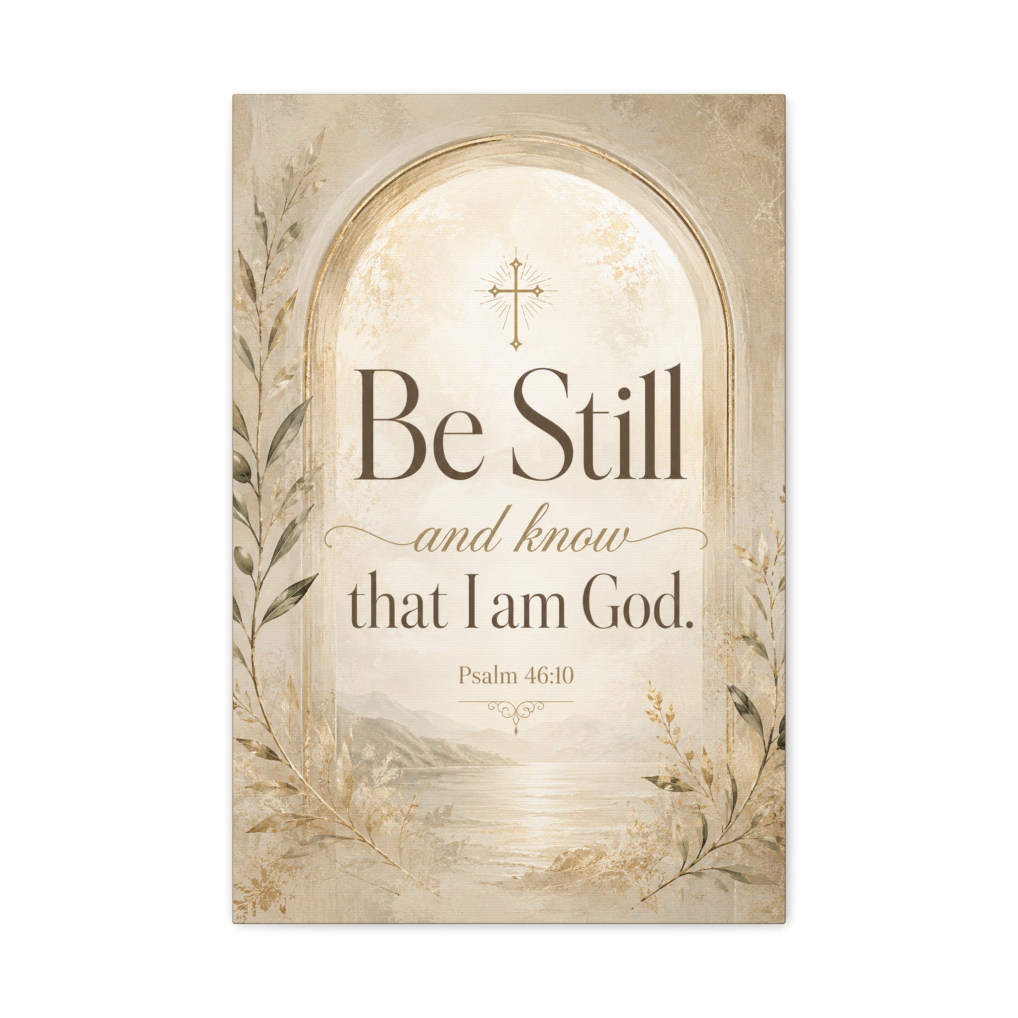 Be Still and Know Psalm 46:10 Christian Canvas Wall Art