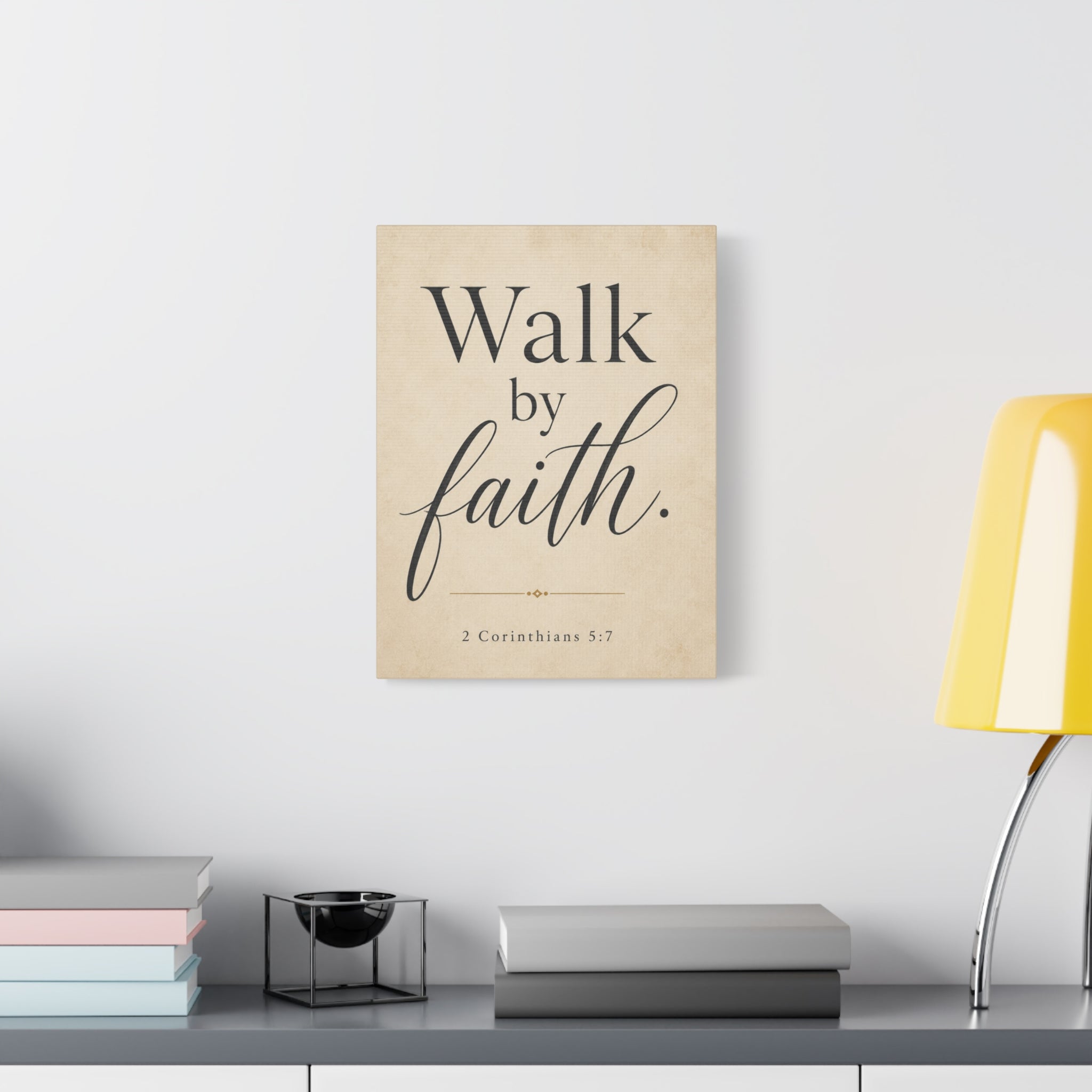 Walk by Faith – 2 Corinthians 5:7 Canvas Wall Art