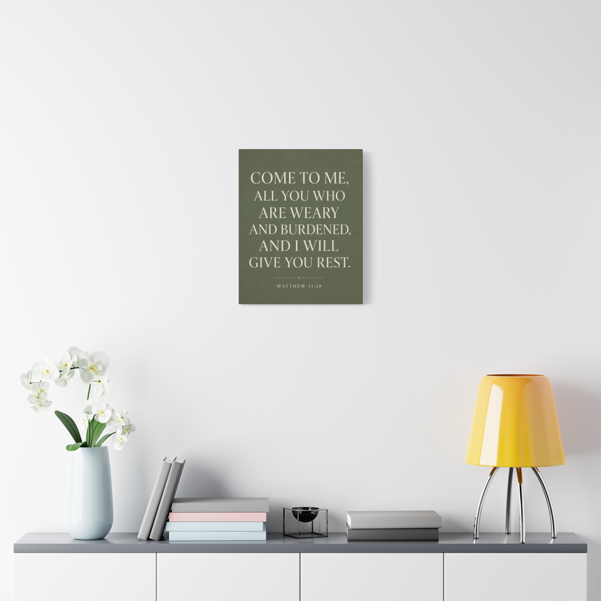 Come to Me, All Who Are Weary – Matthew 11:28 Canvas Wall Art