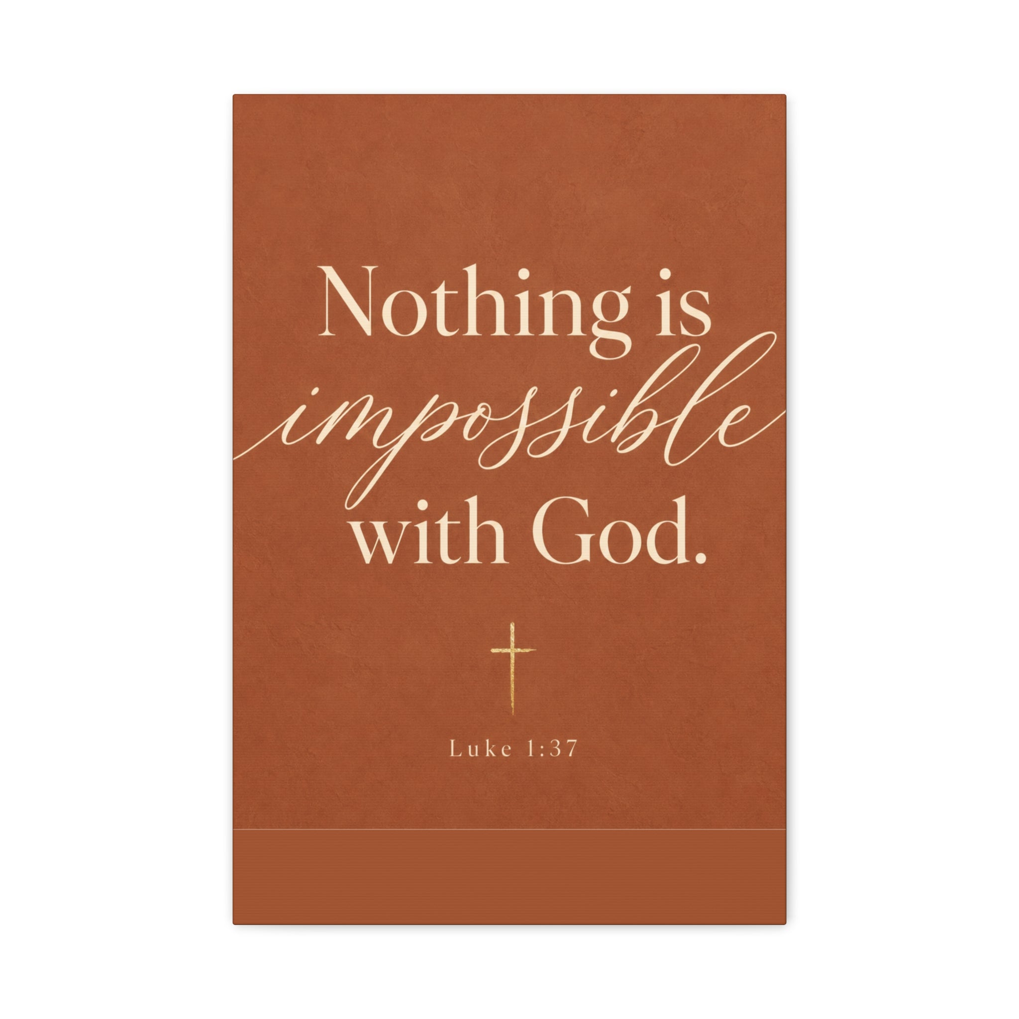 Nothing Is Impossible with God – Inspirational Christian Canvas Wall Art