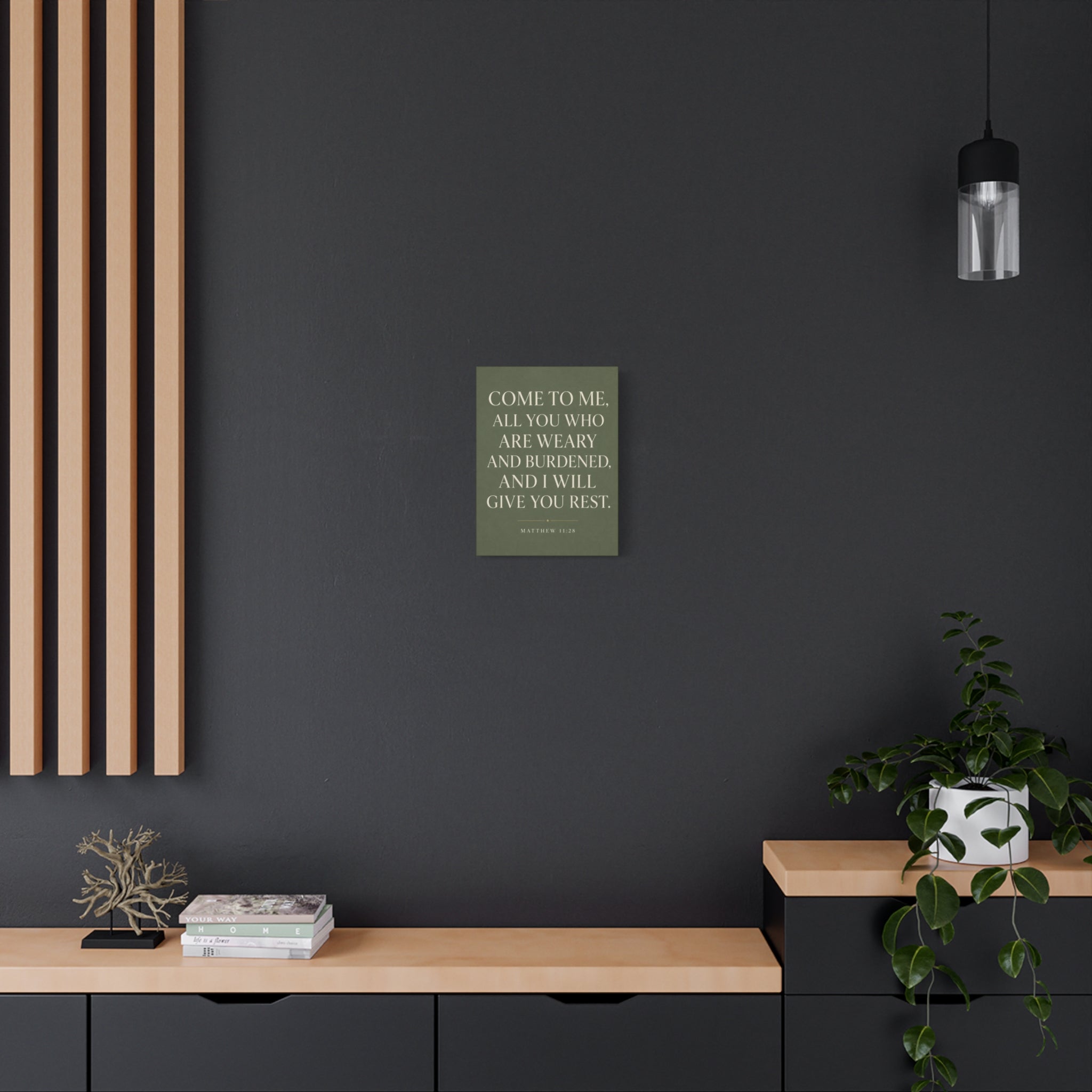 Come to Me, All Who Are Weary – Matthew 11:28 Canvas Wall Art
