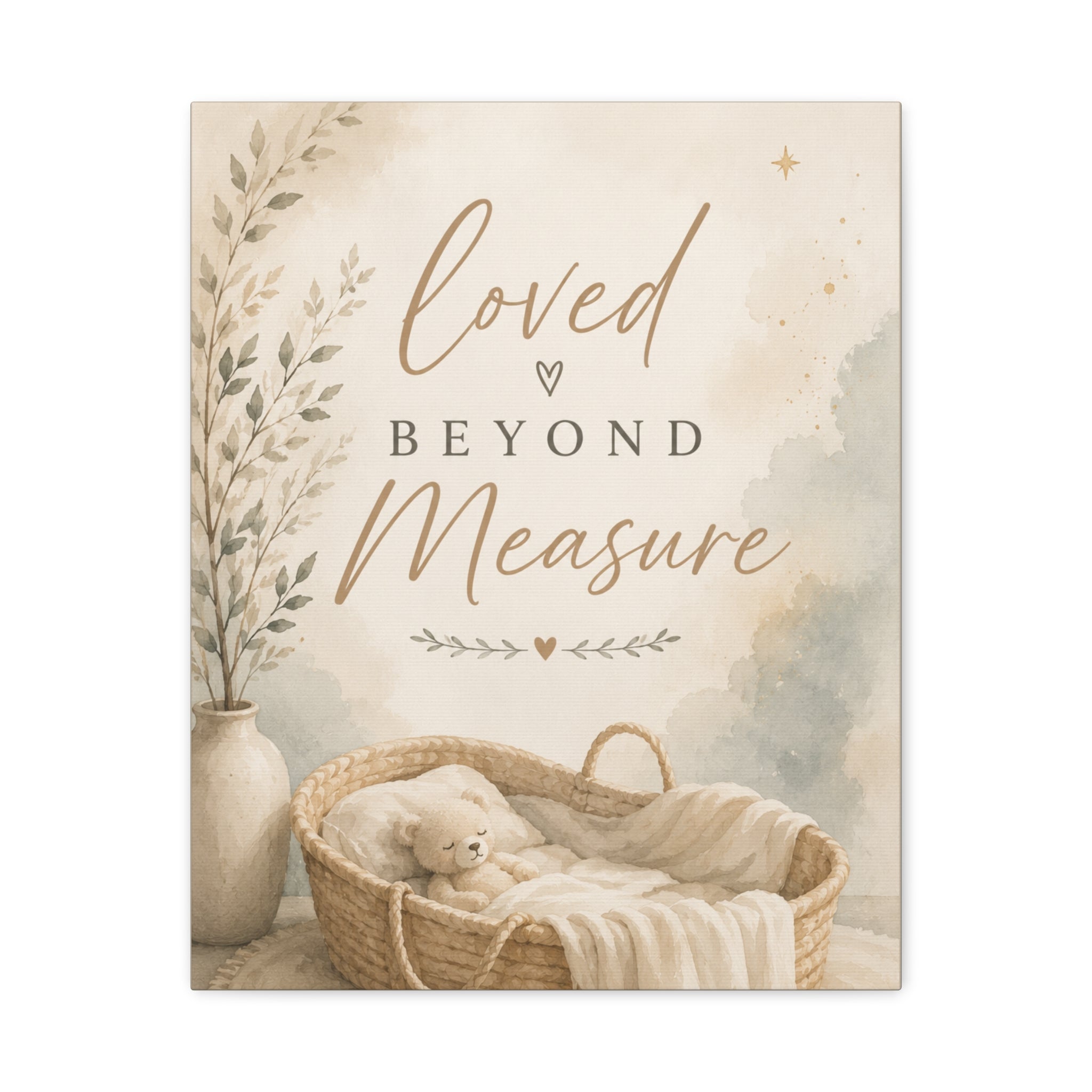 Loved Beyond Measure Christian Nursery Canvas Wall Art