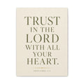 Trust in the Lord - Proverbs 3:5 Matte Canvas Wall Art