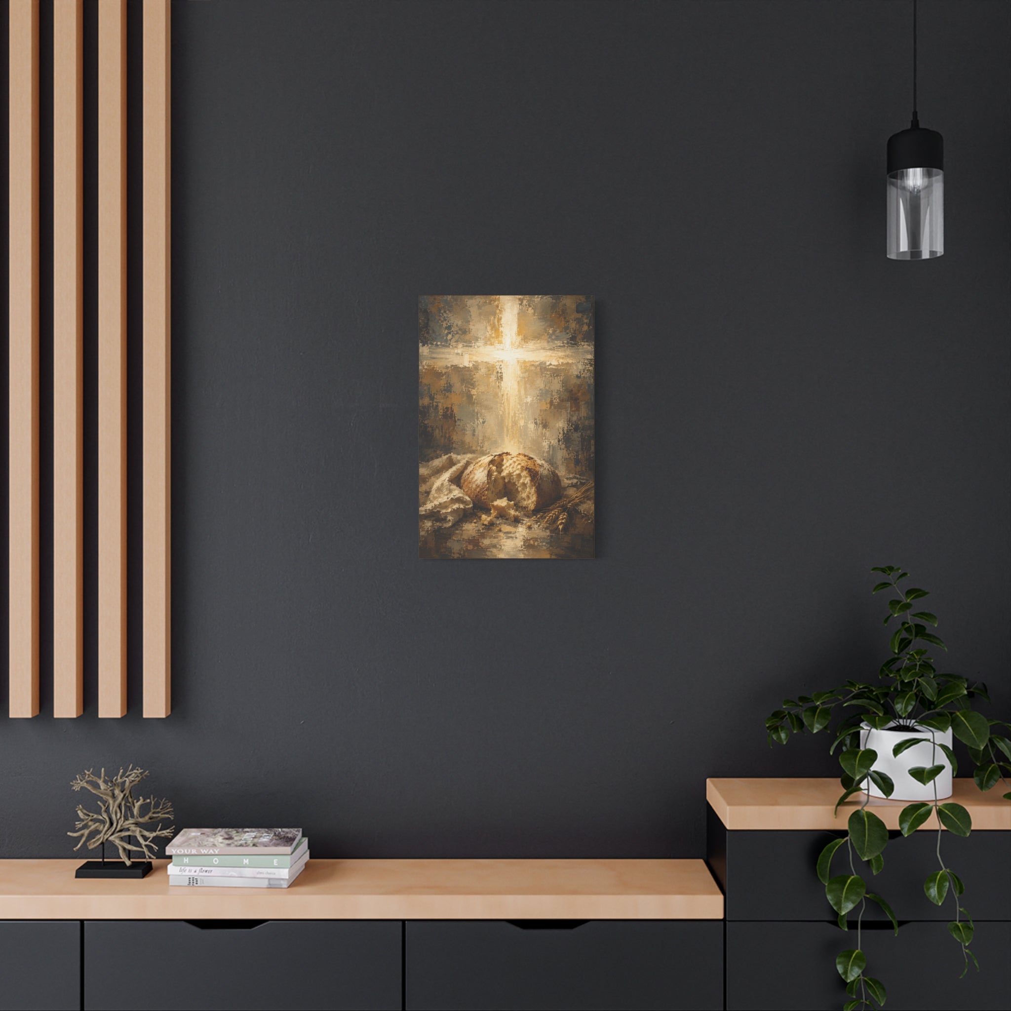 read of Life Christian Canvas Wall Art. Eucharistic Sacred Art