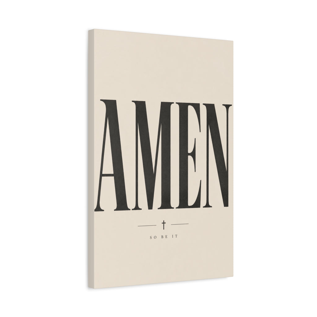 Amen – Bold Faith Typography Canvas Wall Art