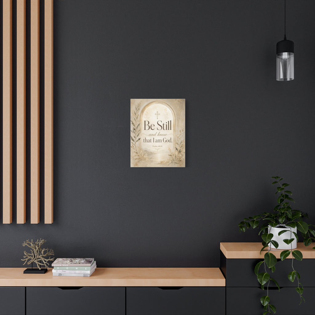 Be Still and Know Psalm 46:10 Christian Canvas Wall Art