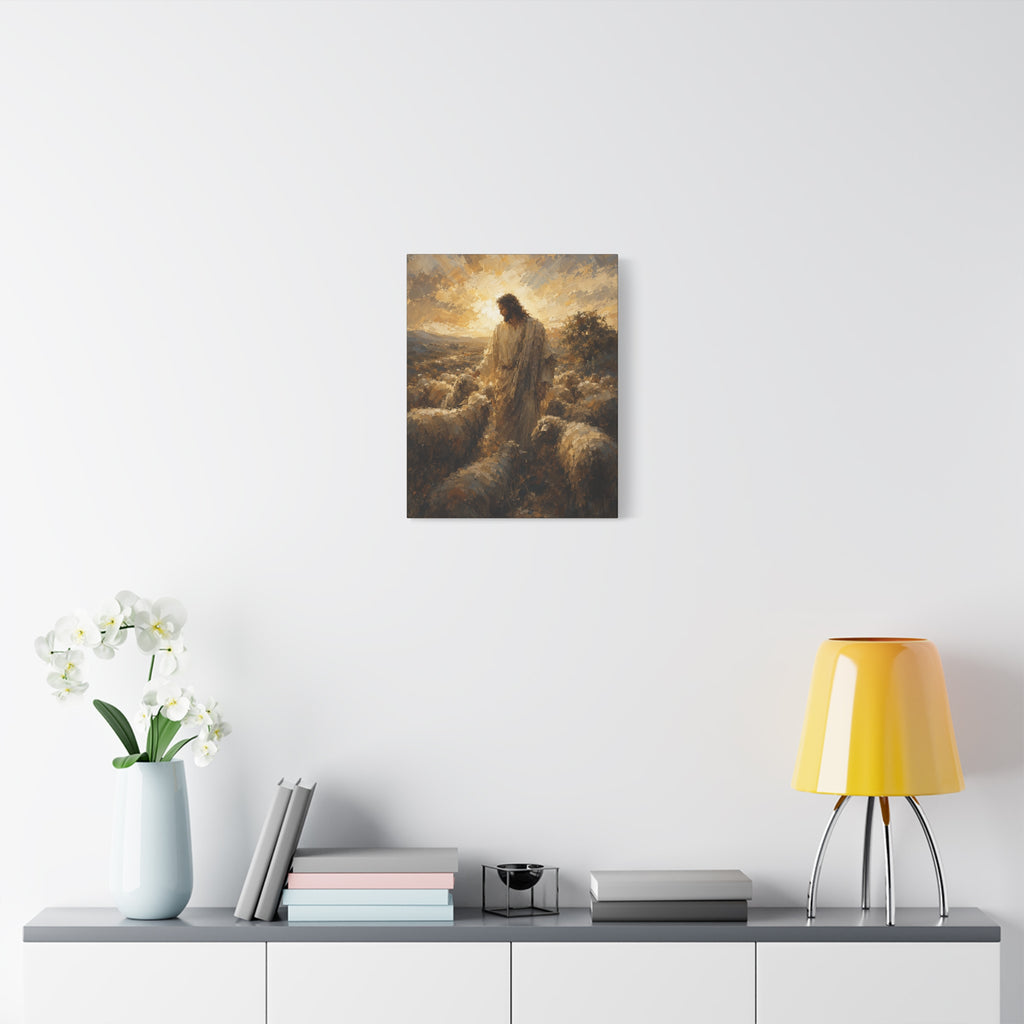 Jesus the Good Shepherd Christian Canvas Wall Art |Sacred Religious Art