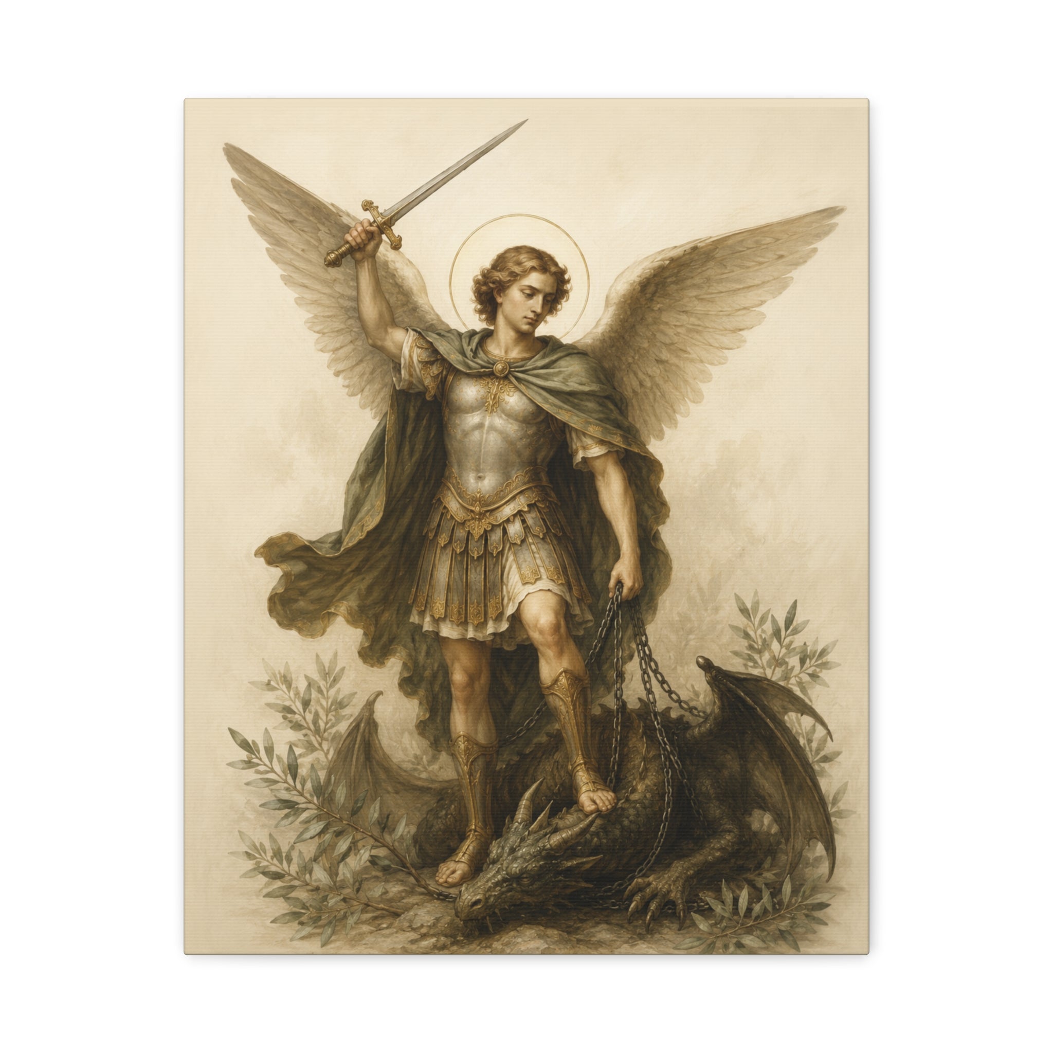 Saint Michael the Archangel – Warrior Canvas Print (Color)