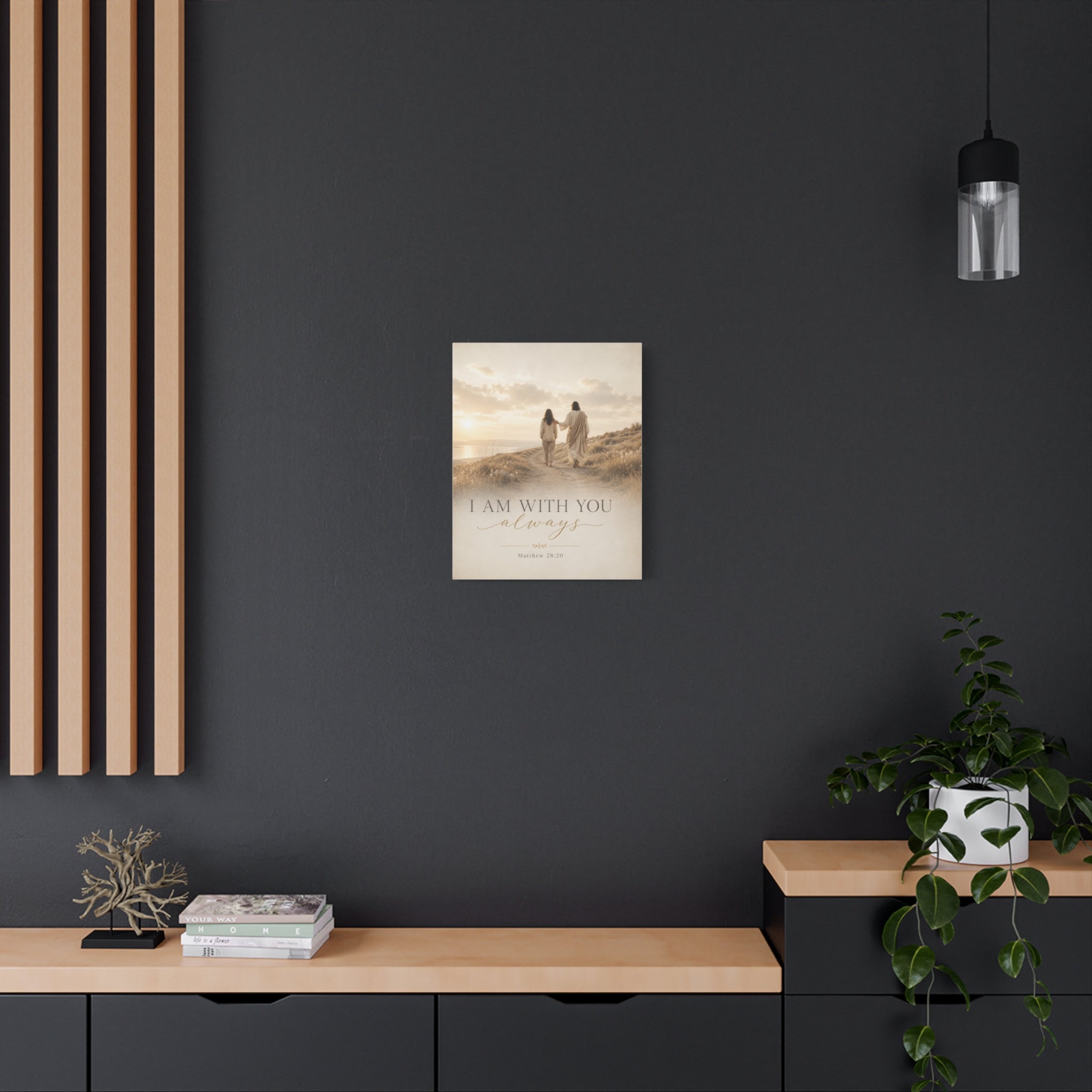 Canvas Wall Art — "I Am With You Always" Matthew 28:20 Inspirational Canvas