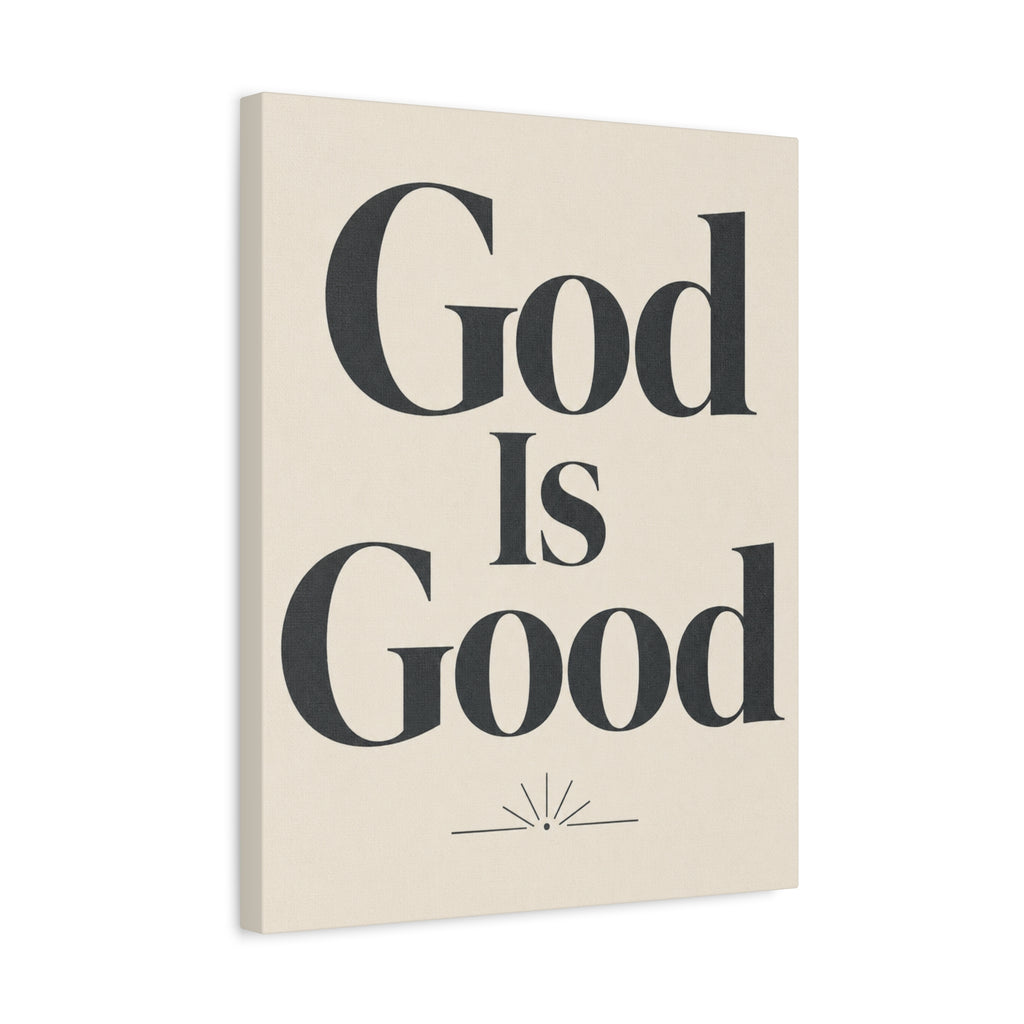 God Is Good – Modern Faith Typography Canvas Wall Art