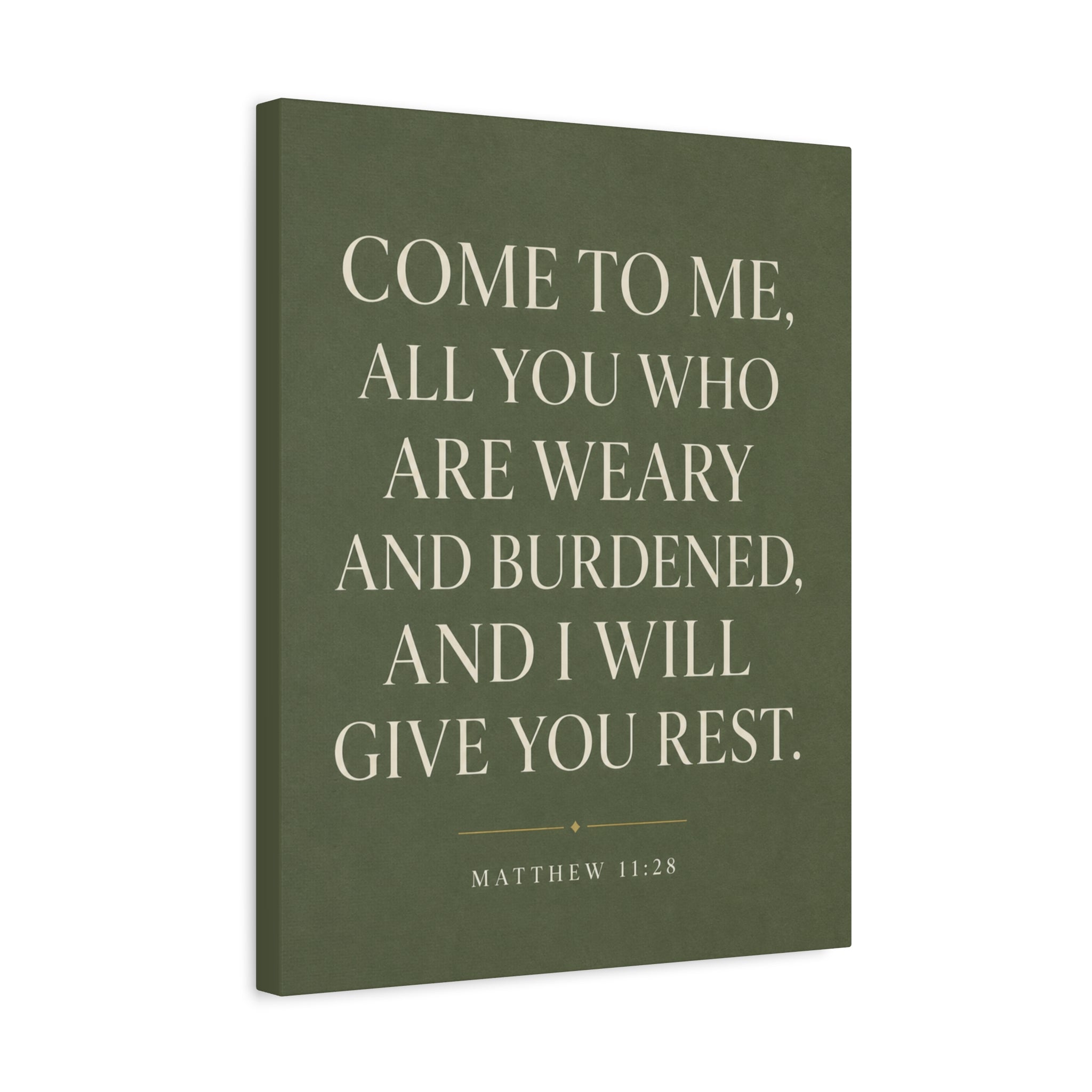 Come to Me, All Who Are Weary – Matthew 11:28 Canvas Wall Art