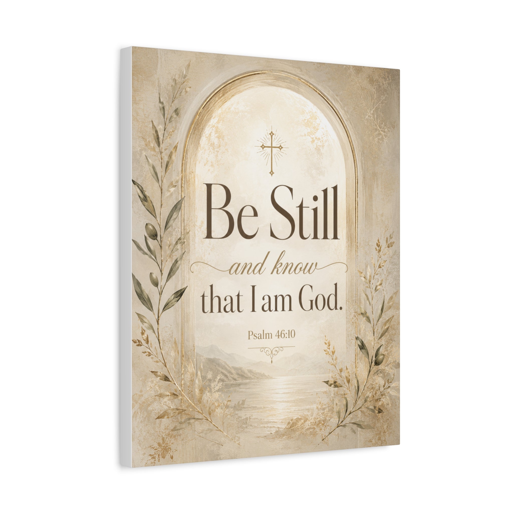 Be Still and Know Psalm 46:10 Christian Canvas Wall Art