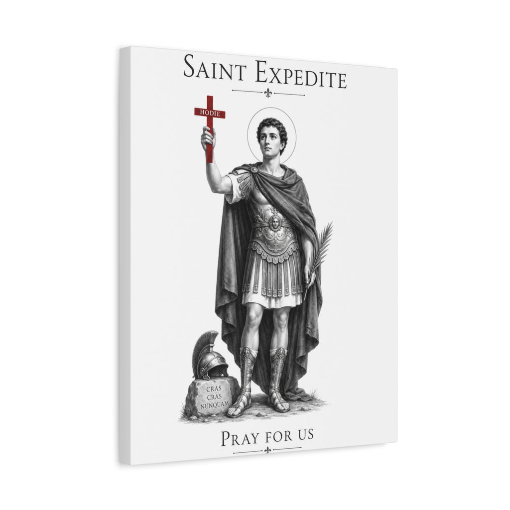 Saint Expedite – Pray for Us Canvas Print