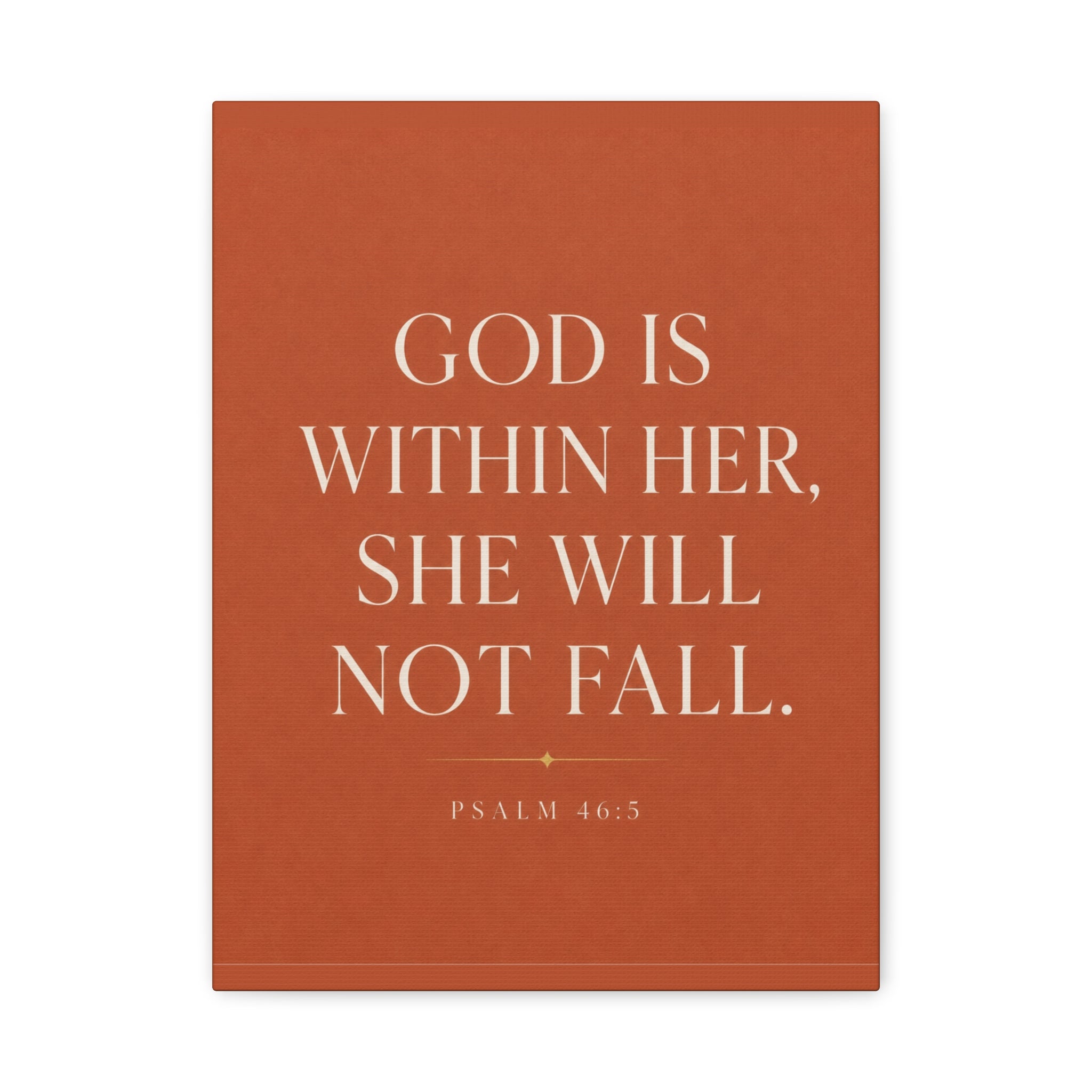 God Is Within Her Psalm 46:5 Matte Canvas Wall Art