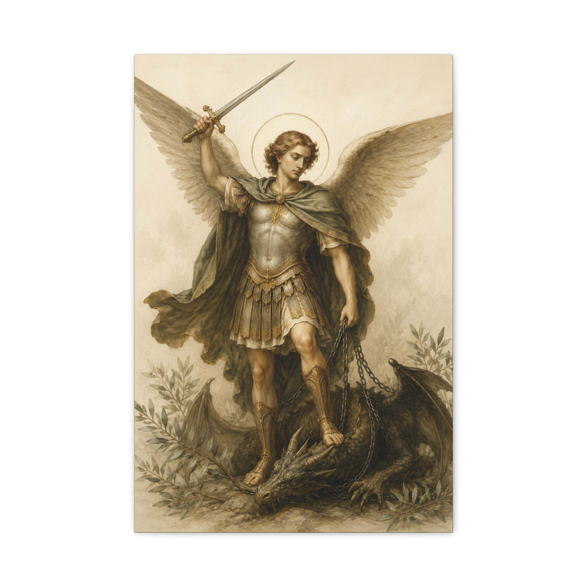 Saint Michael the Archangel – Warrior Canvas Print (Color)