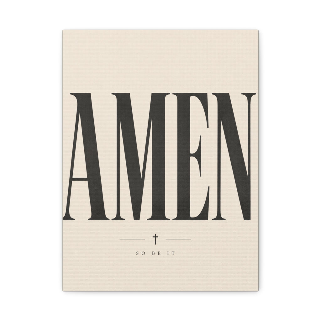 Amen – Bold Faith Typography Canvas Wall Art