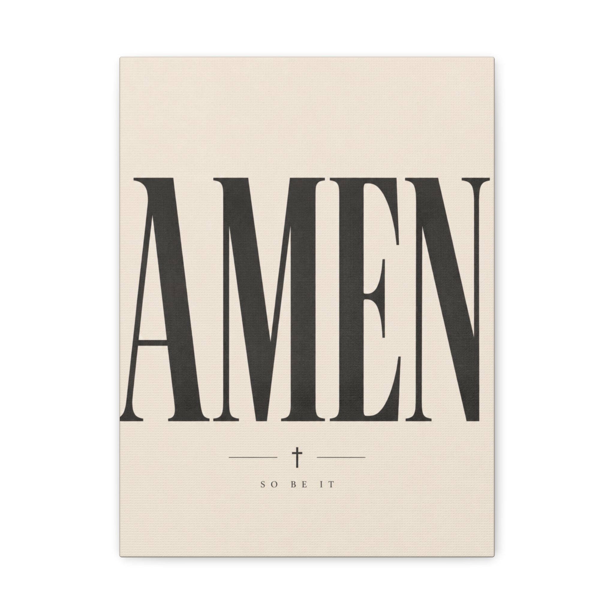 Amen – Bold Faith Typography Canvas Wall Art