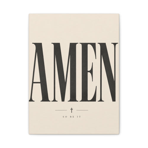 Amen – Bold Faith Typography Canvas Wall Art