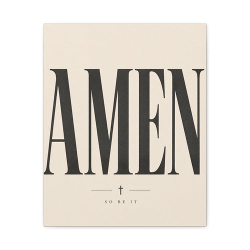 Amen – Bold Faith Typography Canvas Wall Art