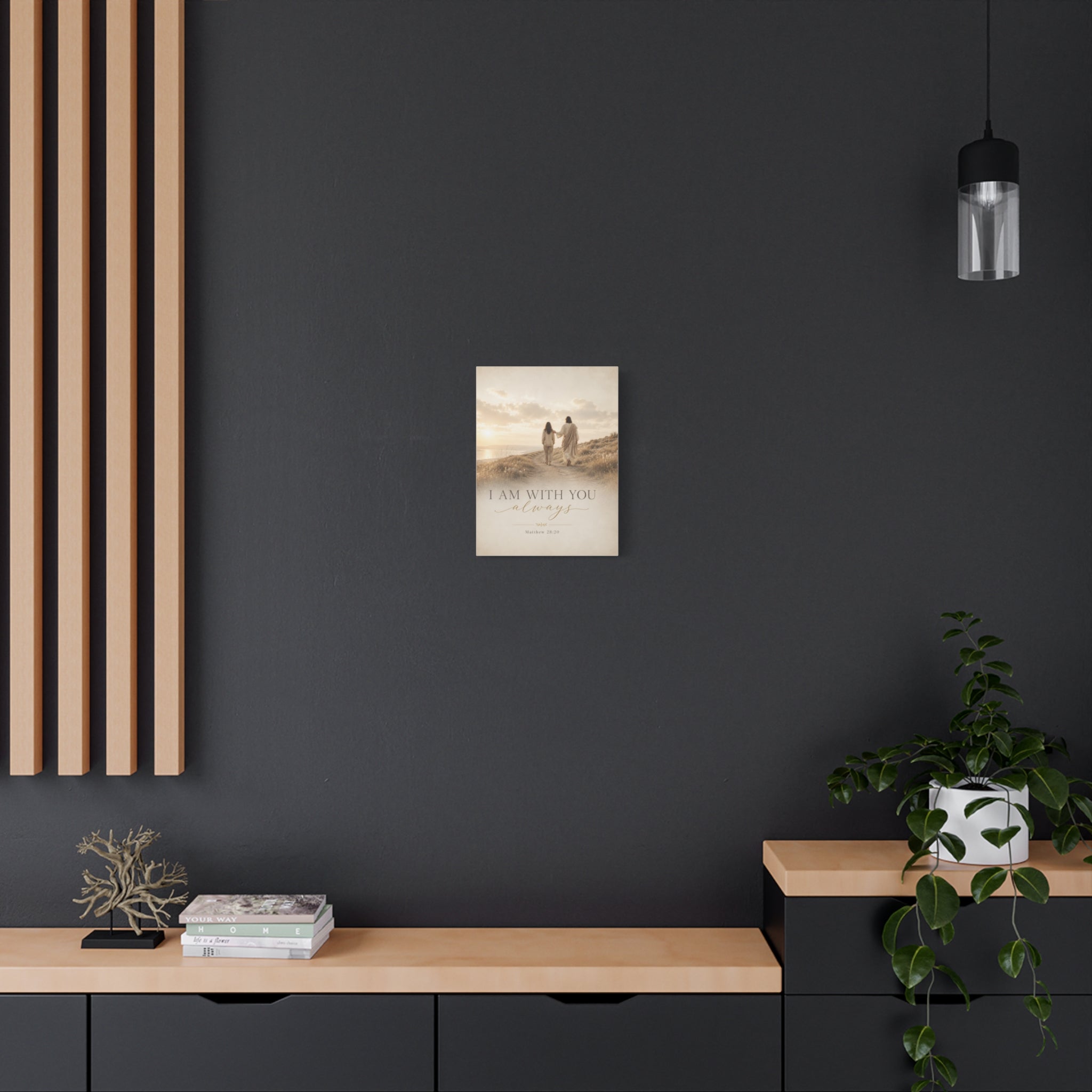 Canvas Wall Art — "I Am With You Always" Matthew 28:20 Inspirational Canvas