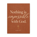Nothing Is Impossible with God – Inspirational Christian Canvas Wall Art