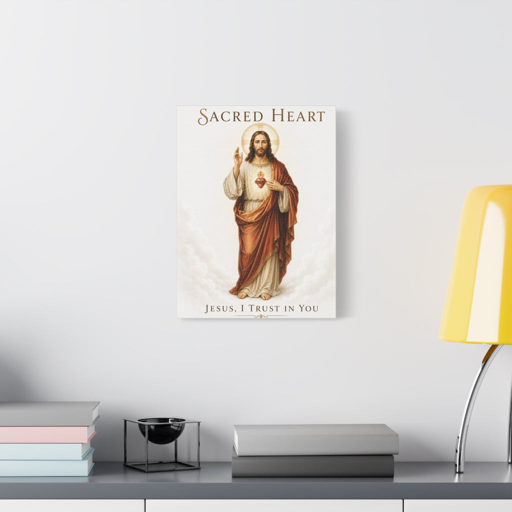 Sacred Heart of Jesus – Jesus, I Trust in You Canvas Print (Color)