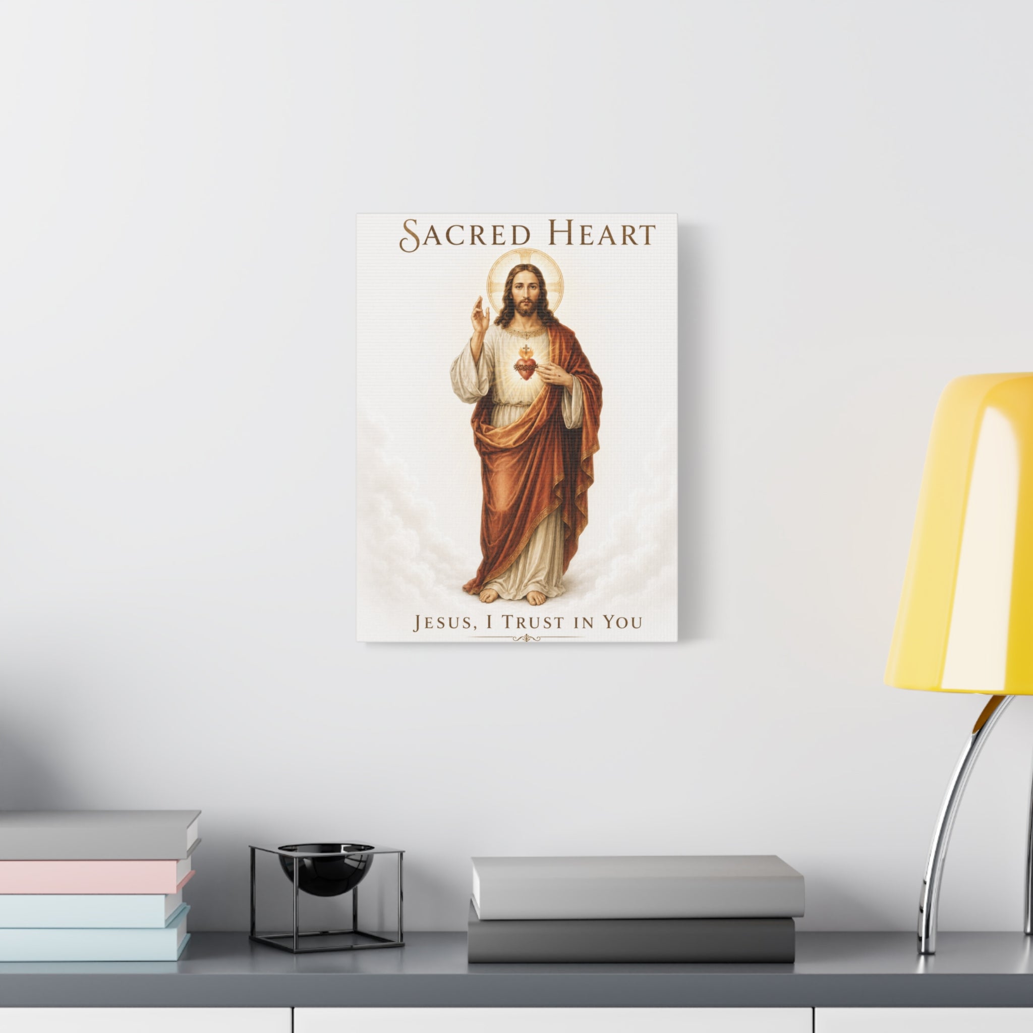 Sacred Heart of Jesus – Jesus, I Trust in You Canvas Print (Color)