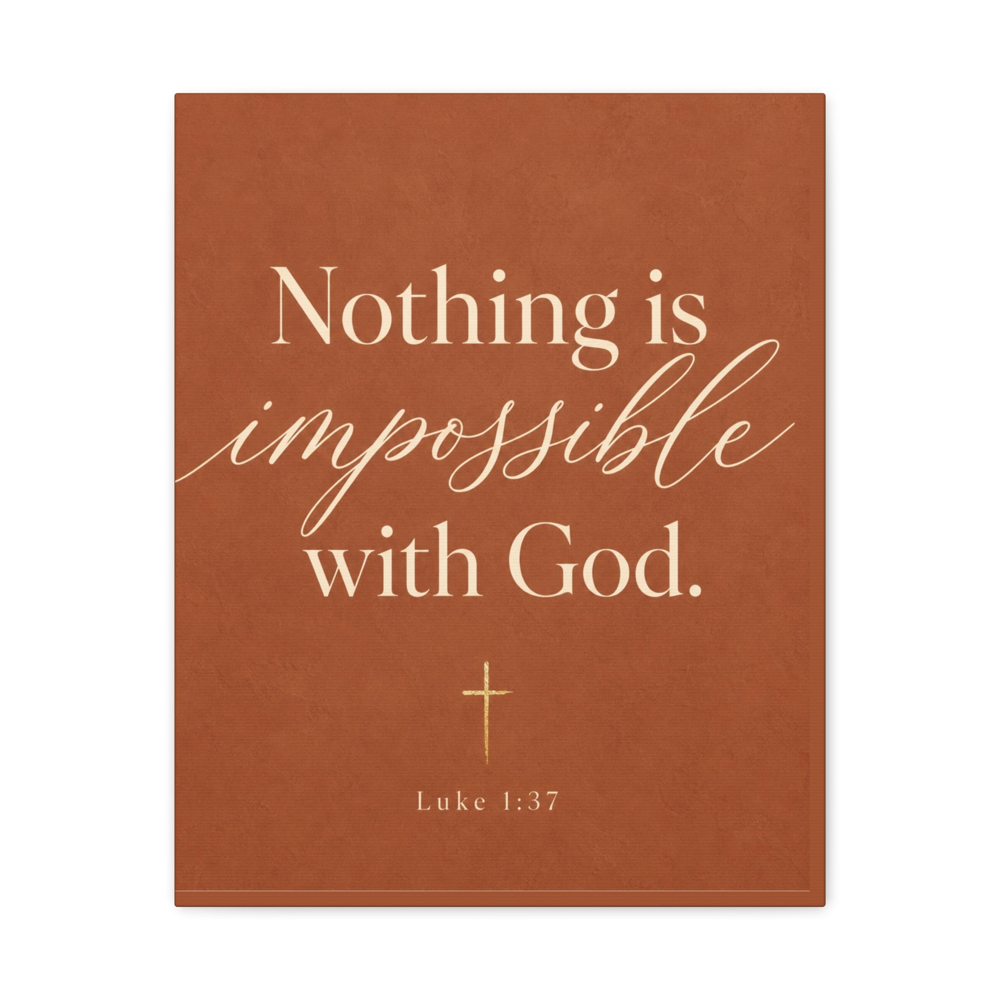 Nothing Is Impossible with God – Inspirational Christian Canvas Wall Art