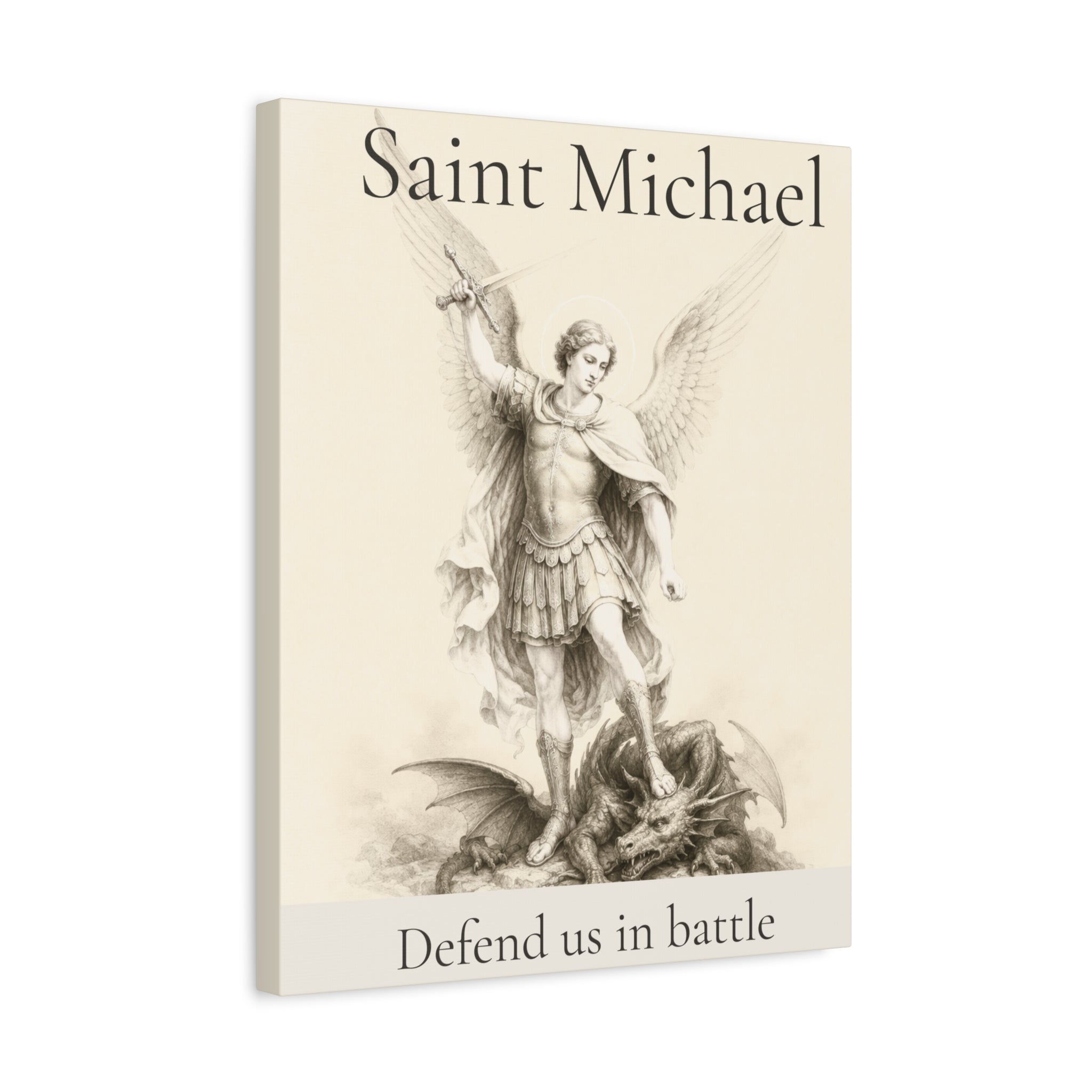 Saint Michael the Archangel – Defend Us in Battle Canvas Print